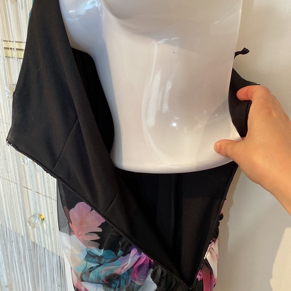 LeChateau One Shoulder Floral Maxi Dress Size XS - Picture 16 of 16